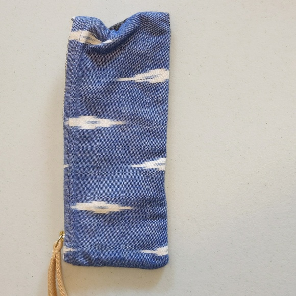 Pieced Ikat Zip Top Pencil Pouch - Picture 2 of 8
